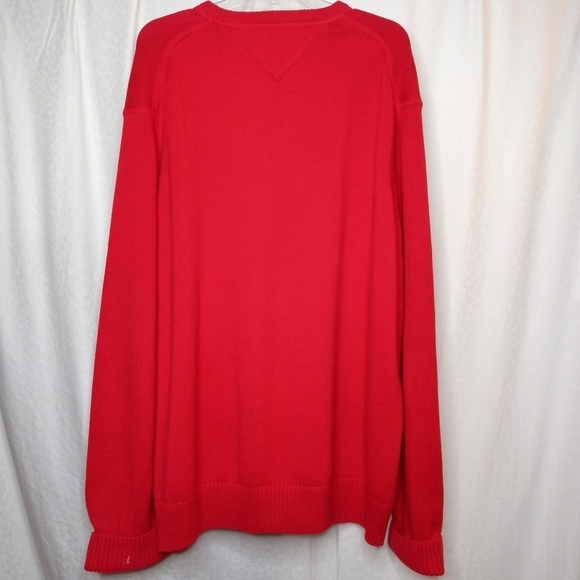 TOMMY HILFIGER Men's Red Knit Sweater  Sz XXL - Picture 5 of 6